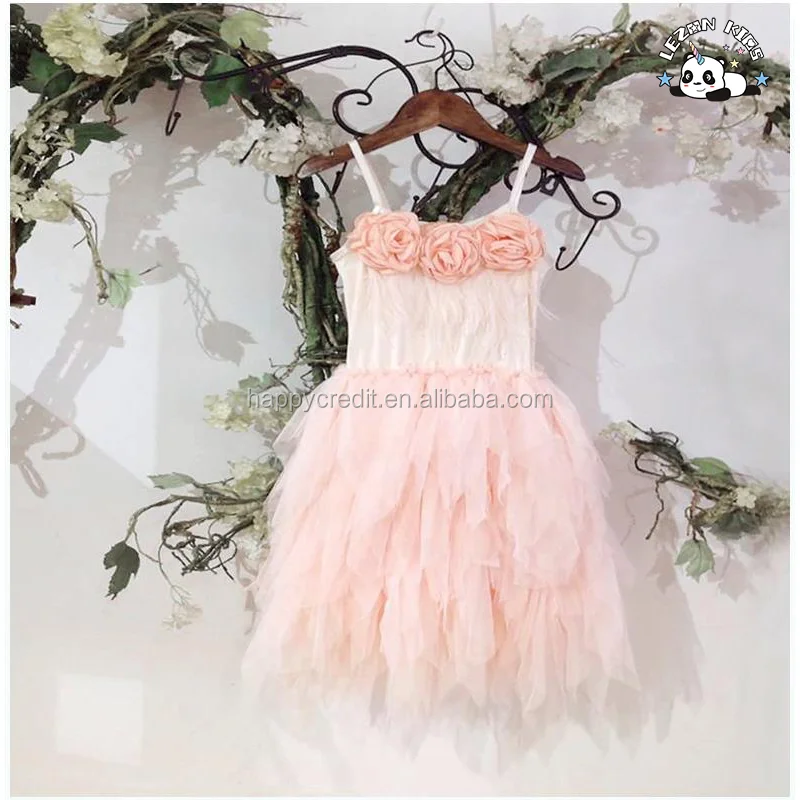 LEZONKIDS - OEM Girls Pink Sequin Dress Kids Ballet Performance Party Dress Evening Party Princess Dress for Kids